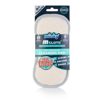 New Triple Action Anti-Bacterial Cleaning Pad - Light Grey