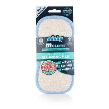 New Triple Action Anti-Bacterial Cleaning Pad - Pastel Blue