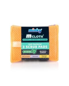 M Cloth Anti-Bacterial Non-Scratch 3 Scrub Pads