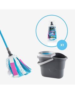 3 in 1 Power Clean Strip Mop with NEW Vortex Bucket &amp; Wringer and head refill
