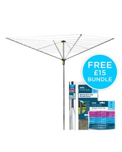 45m 4 Arm Easy Breeze Rotary Airer Bundle