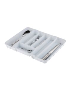 Adjustable Cutlery Drawer Organiser - Speckled White