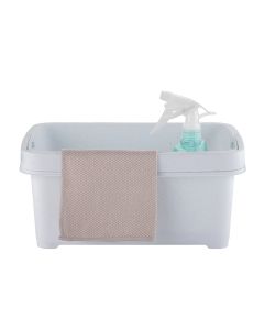 Storage Caddy with Divider - Speckled White