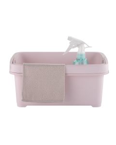 Storage Caddy with Divider - Dusty Pink