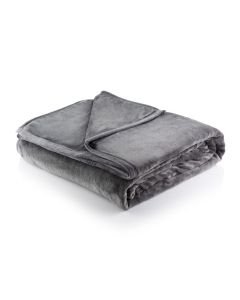 Super Soft Luxury Throw – Grey  - King (215x225cm) 