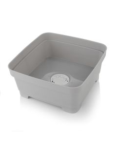 Washing Up Bowl with Plug & Strainer (Grey)