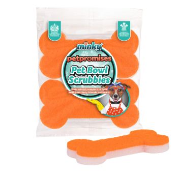 Pet Bowl Scrubbies - 2pk Bone