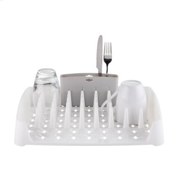 Dish Rack (White) & Caddy (Grey)