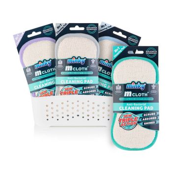 New Triple Action Pad Storage Basket Set - White