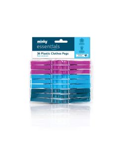 Essentials 36 Plastic Clothes Pegs