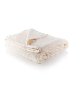 Super Soft Luxury Throw – Cream  - King (215x225cm) 