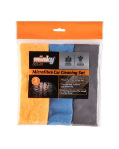 Microfibre Car Cleaning Set 3pk 